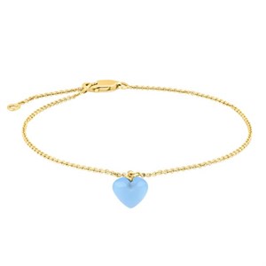 Nordahl Jewellery - YOU52 armbånd i forgyldt sølv m. blå sten 829 013-3